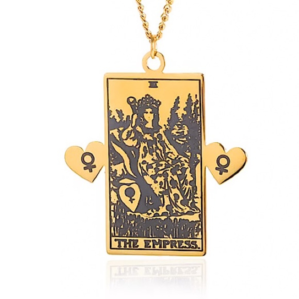 ⚜️𝟯𝟬%𝗢𝗙𝗙 𝗯𝘂𝗻𝗱𝗹𝗲𝘀 𝟯+⚜️ NEW Empress Tarot Card Stainless Steel Necklace - Picture 8 of 12